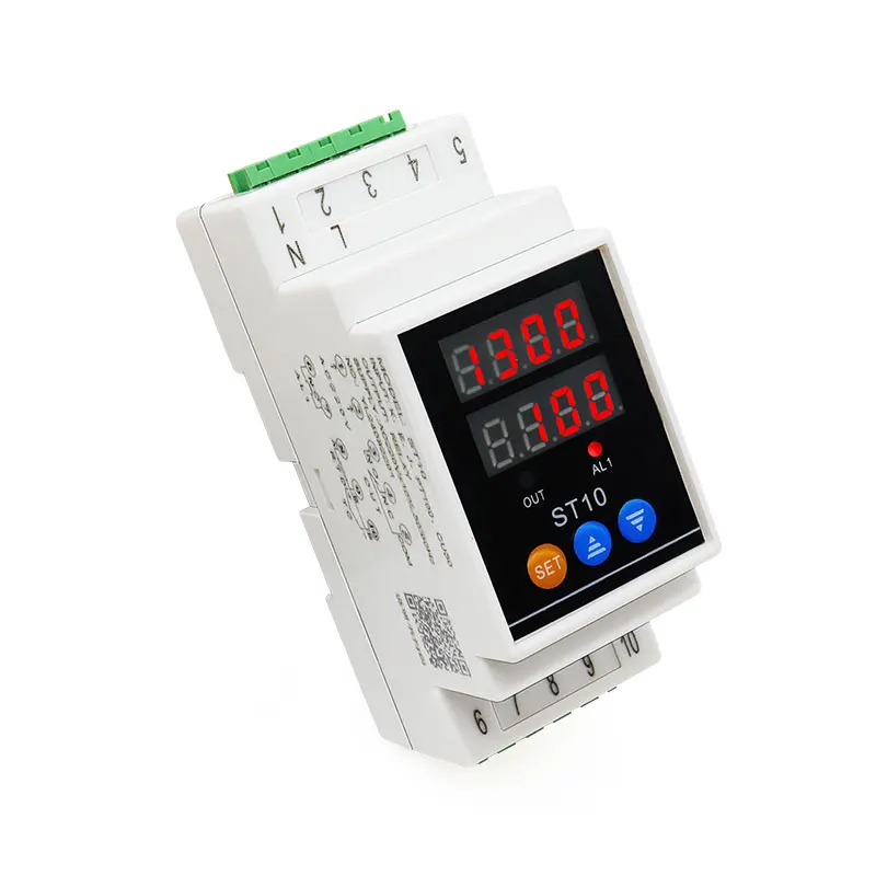 LED Din Rail Adjustable Digital Thermometer Digital PID Temperature Control Alarm Output Thermocouple