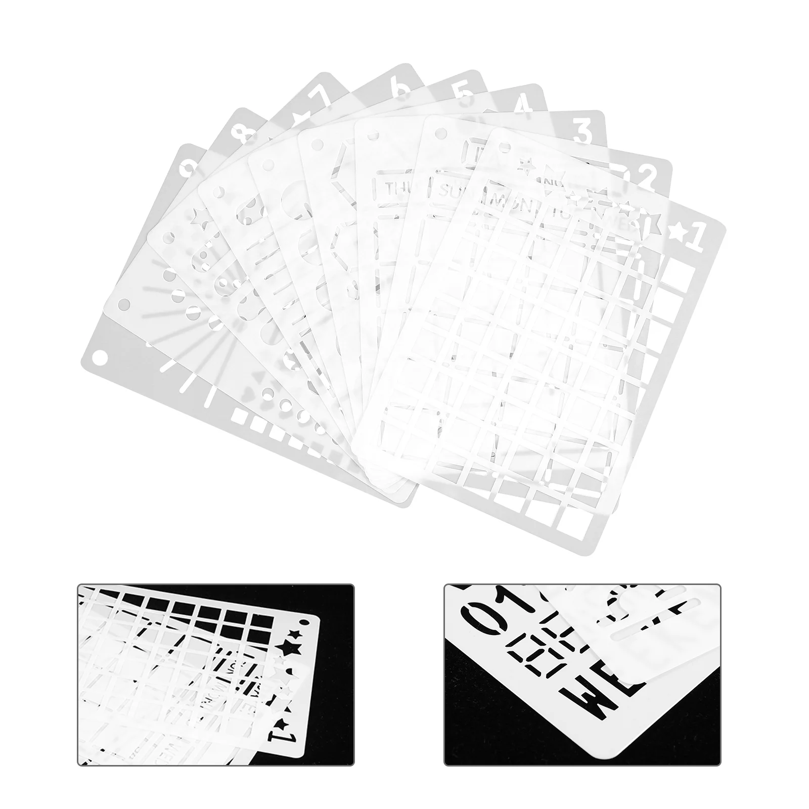 24 Pcs Alphabet Stencils Log Painting Template Scrapbook Notebook Journal Letter Cookie Cutters