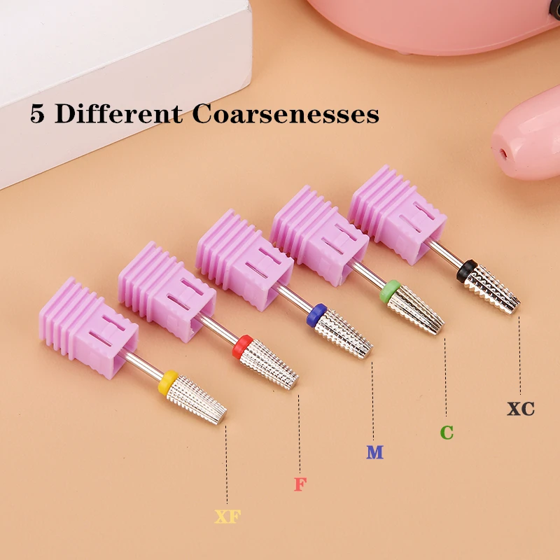 63 Types Tungsten Steel Nail Drill Bits for Electric Nail Drill Machine Manicure Milling Cutters Cuticle Removal Polishing Tool