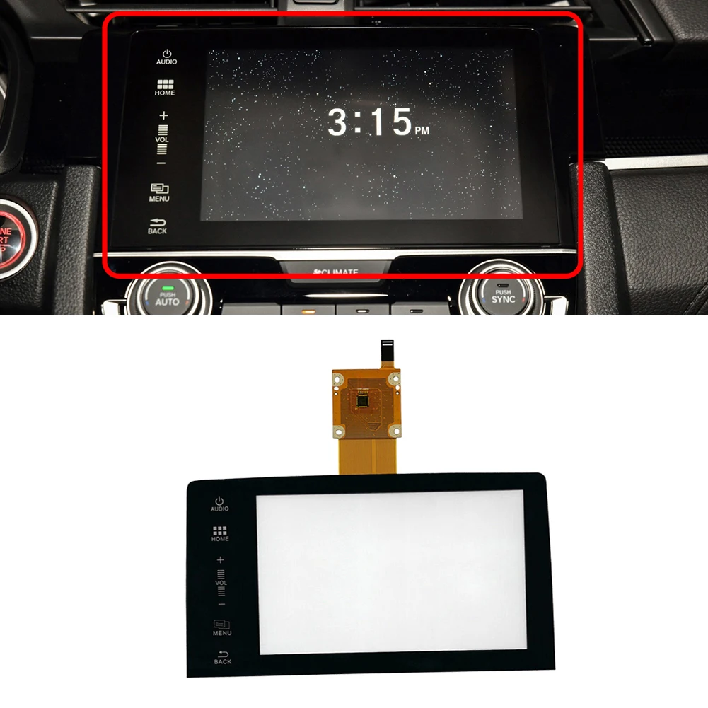 Car Touch Screen Glass Touch Screen Digitizer 1Pcs 7 Inch For Honda Civic 10th 2016-2019 Brand New