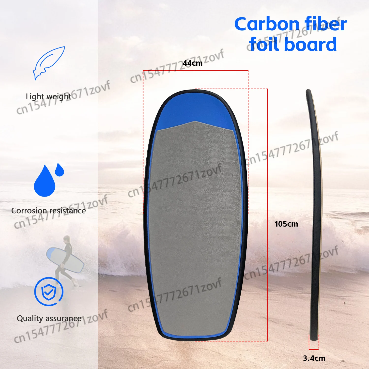 جديد وصول كامل ألياف الكربون مجداف وقوف مجلس خفيفة الوزن 105*44 سنتيمتر Hydrofoil تصفح احباط مجلس مضخة قطرة غرزة شعار