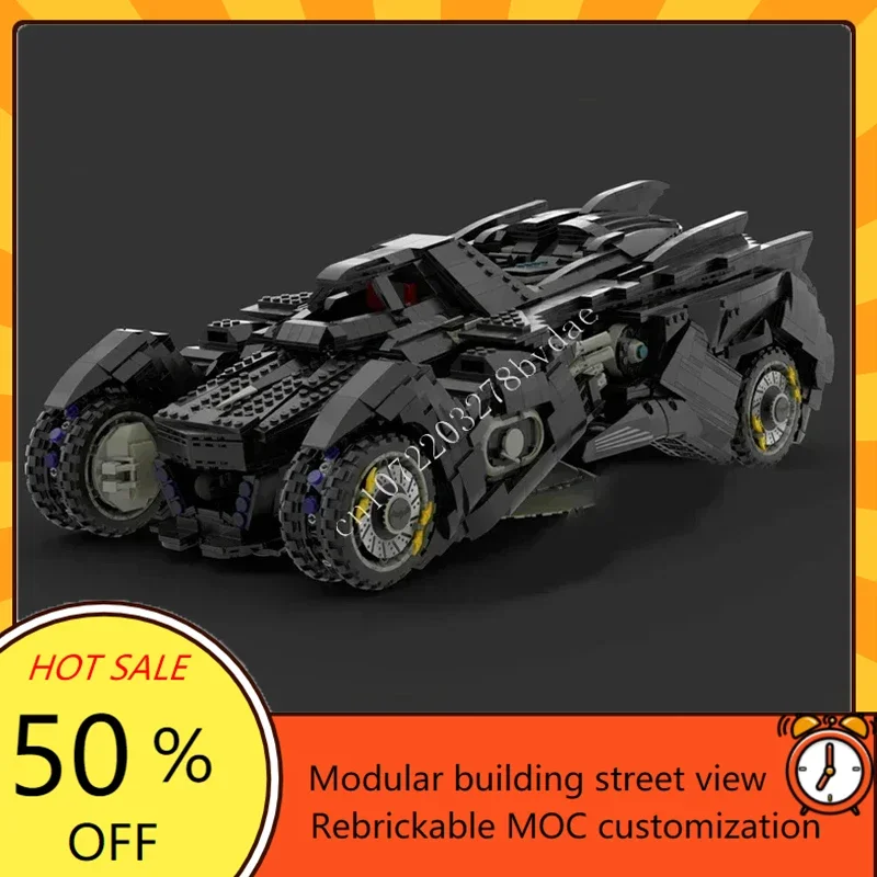 

4635 шт. технический рыцарь Аркхема Бэтмобиль UCS MOC автомобиль на заказ головоломка образование техническая игрушка «сделай сам» для ребенка праздничный подарок