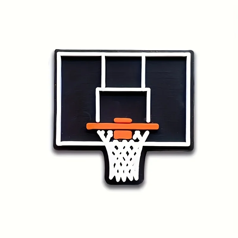 9 Stück PVC Sport Basketball Themen Cape Sandale Dekoration, Clog Pins Schuh Charm DIY Zubehör Geschenke für Urlaub Party Gefälligkeiten – Detail 3