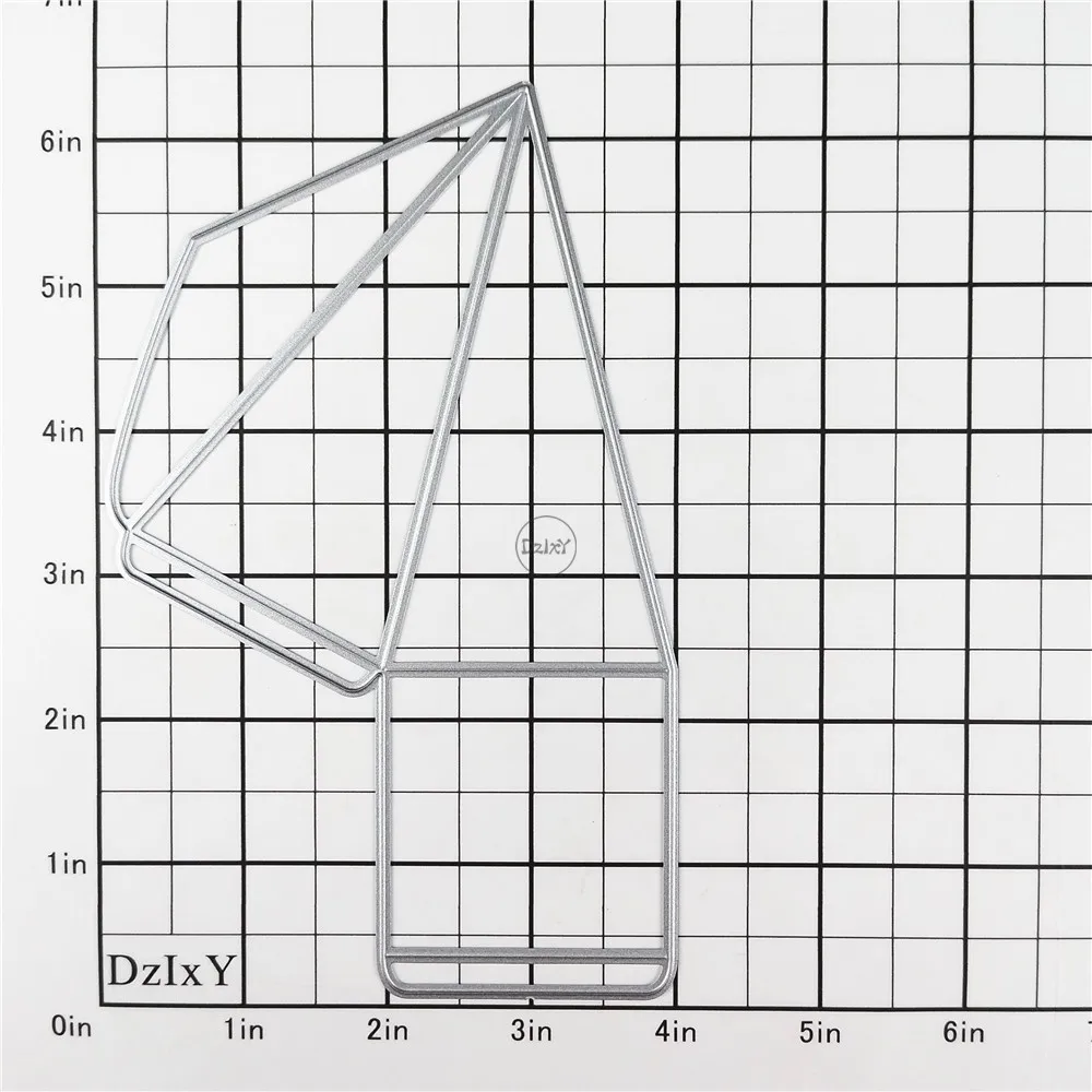 DzIxY Triangle Gift Box Metal Cutting Dies for Card Making Paper Embossing Die Cuts Sets Album Crafts 2023 Templates Stencils