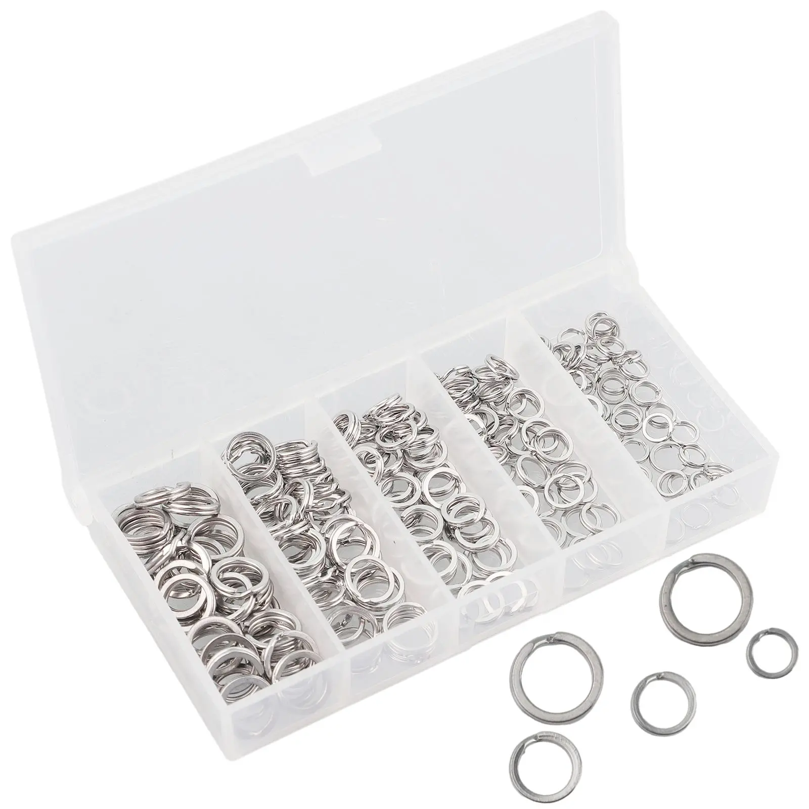Fishing Tool Split rings Stainless Steel Swivel Tackle 200pcs Connectors Double Loop Fishing Lures High Quality