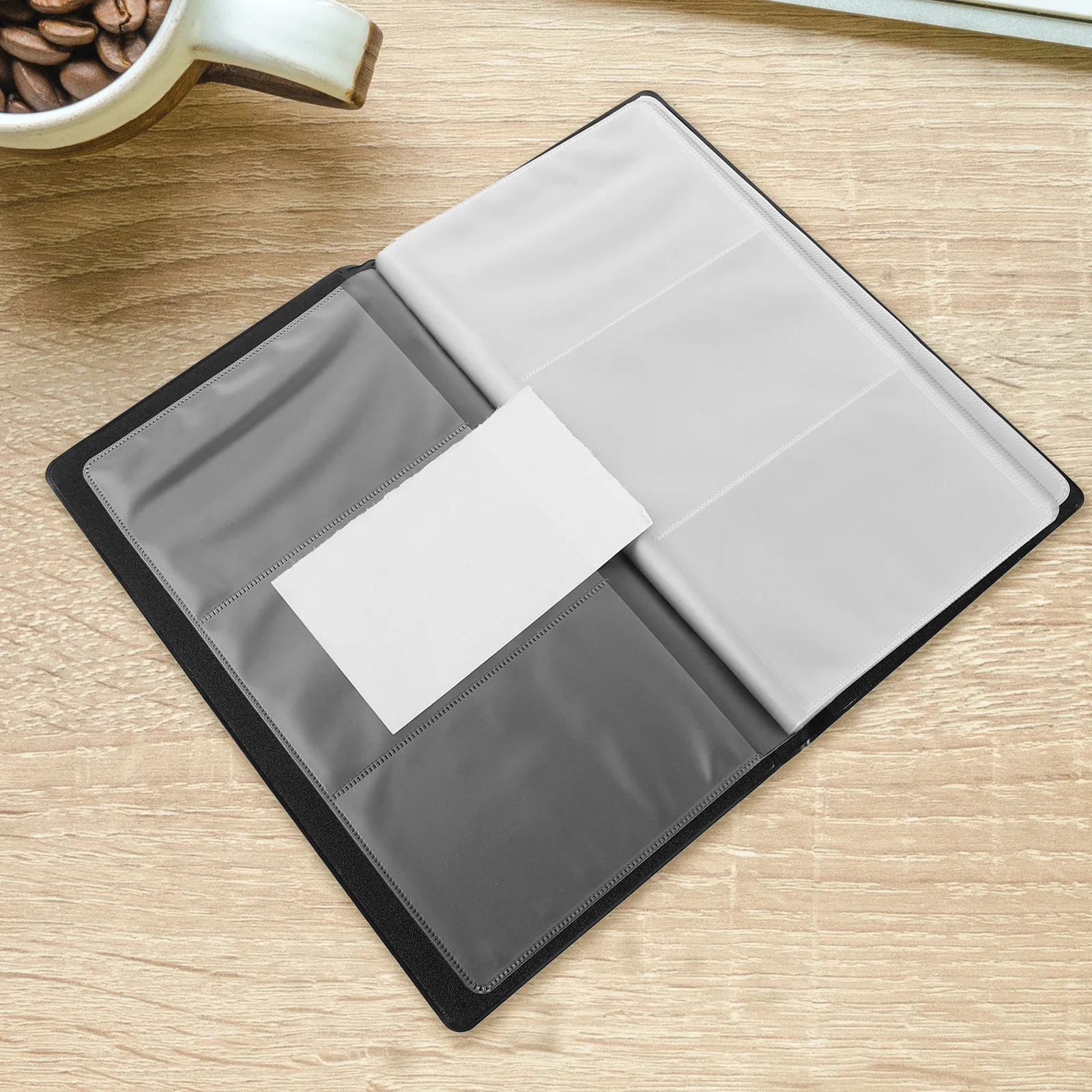 

Книжка-визитница премиум-класса в твердом переплете, вмещает 180 карт, портативная, профессиональный стиль, органайзер для визиток, черная