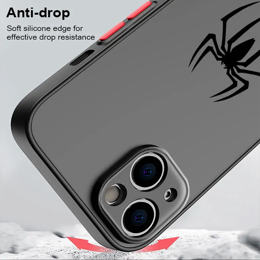 Marvelค้างคาวSpidermanสําหรับiPhone 11 12 16 15 13 14 Pro Max 16 Plus 12 Mini 7 8 XR XS 15Pro MAXนุ่มFunda