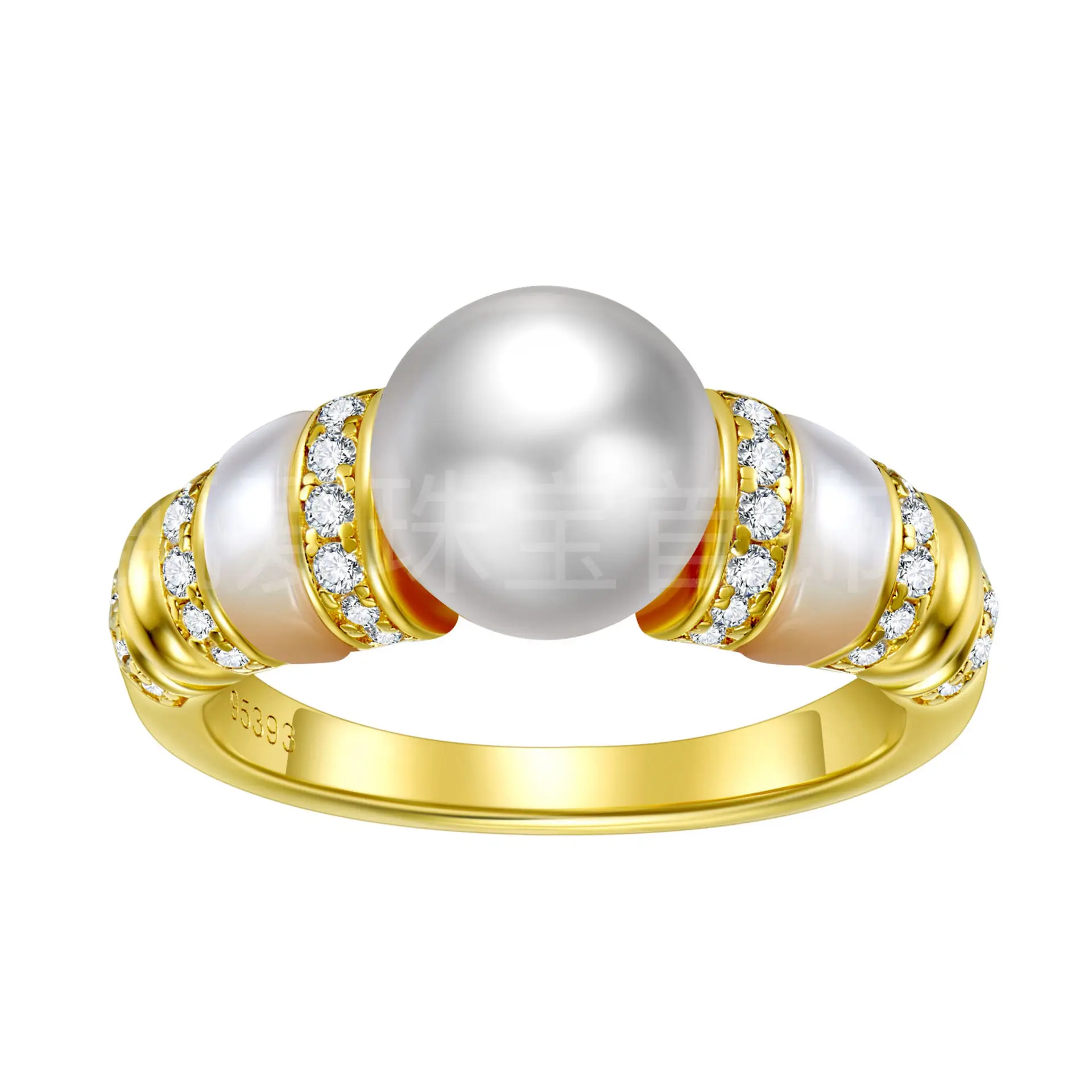 Autumn New 925 Silver Retro Style White Shell Pearl Ring Light Luxury Elegant High Sense Jewelry Wholesale