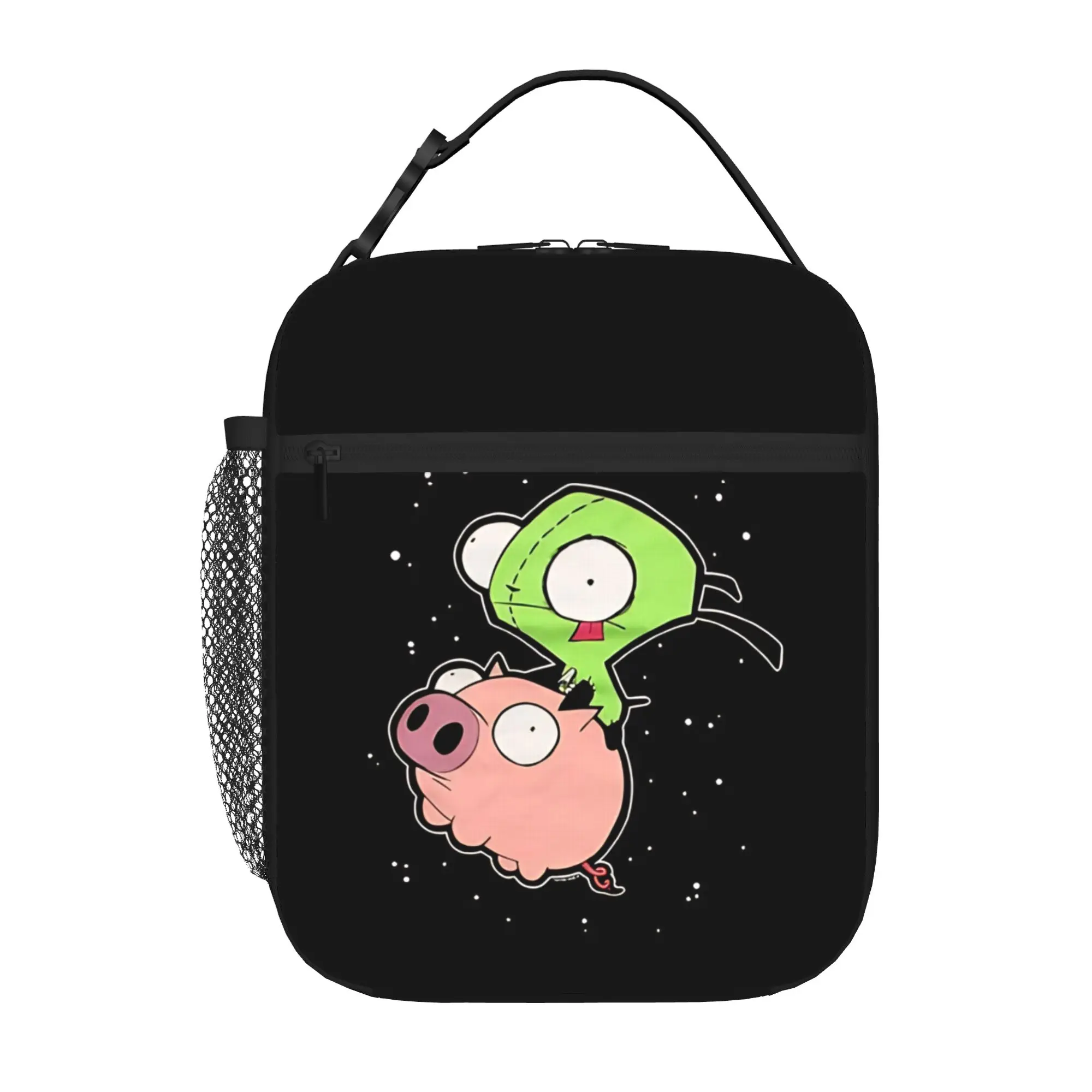 1 Piece For Students Food Container dark humor  Portable Pocket Invader Zim Zipper Closure Aluminum Foil Food Pouch For Travel