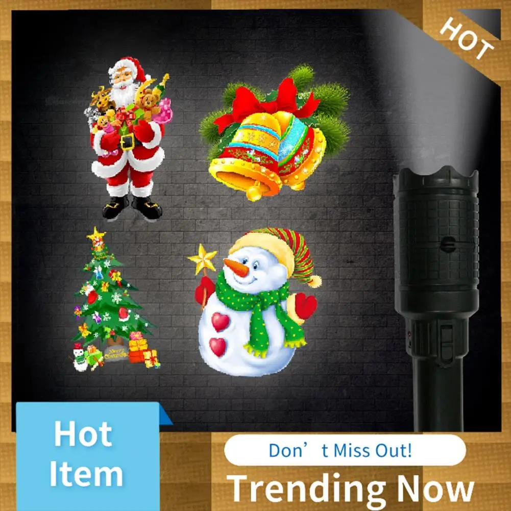 24-Hour Delivery Christmas Projection Lamp Flashlight Christmas Projection Lamp 12 Pattern Projection Lamp Halloween Projection