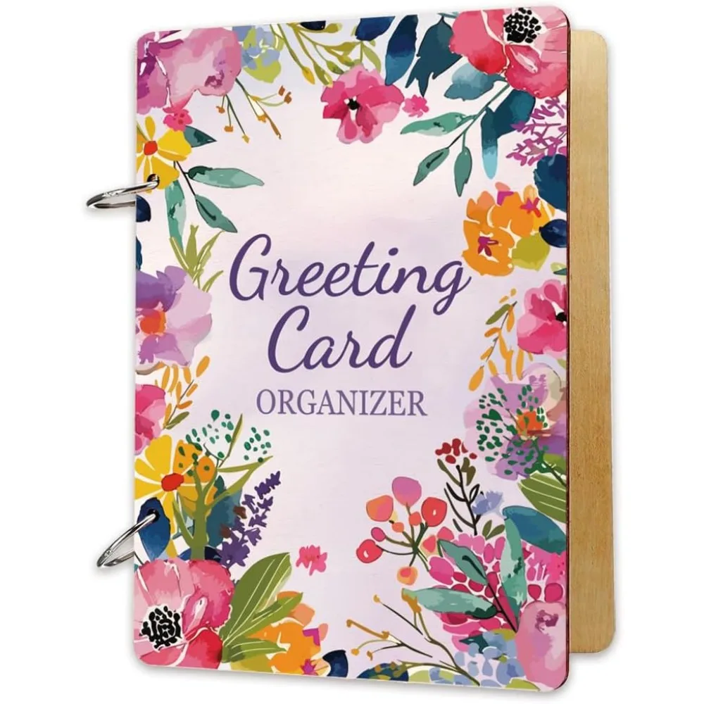 

Акварельный цветок, держатель для поздравительных открыток, органайзер с цветами, деревянный держатель для открыток, переплет для открыток на день рождения, чехол для фотоальбома