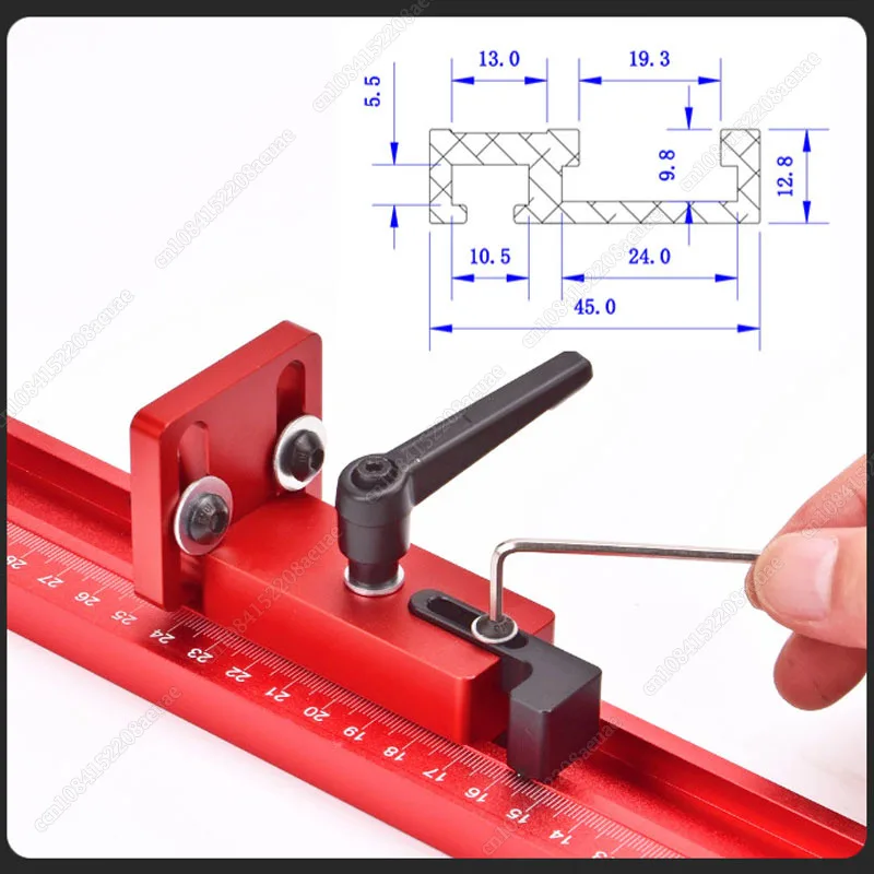 

New 45Type Miter Track Stop Metal T-Track Stop Tools Woodworking T-Track Slot Backing Connector Limiter Device Woodworking Tools