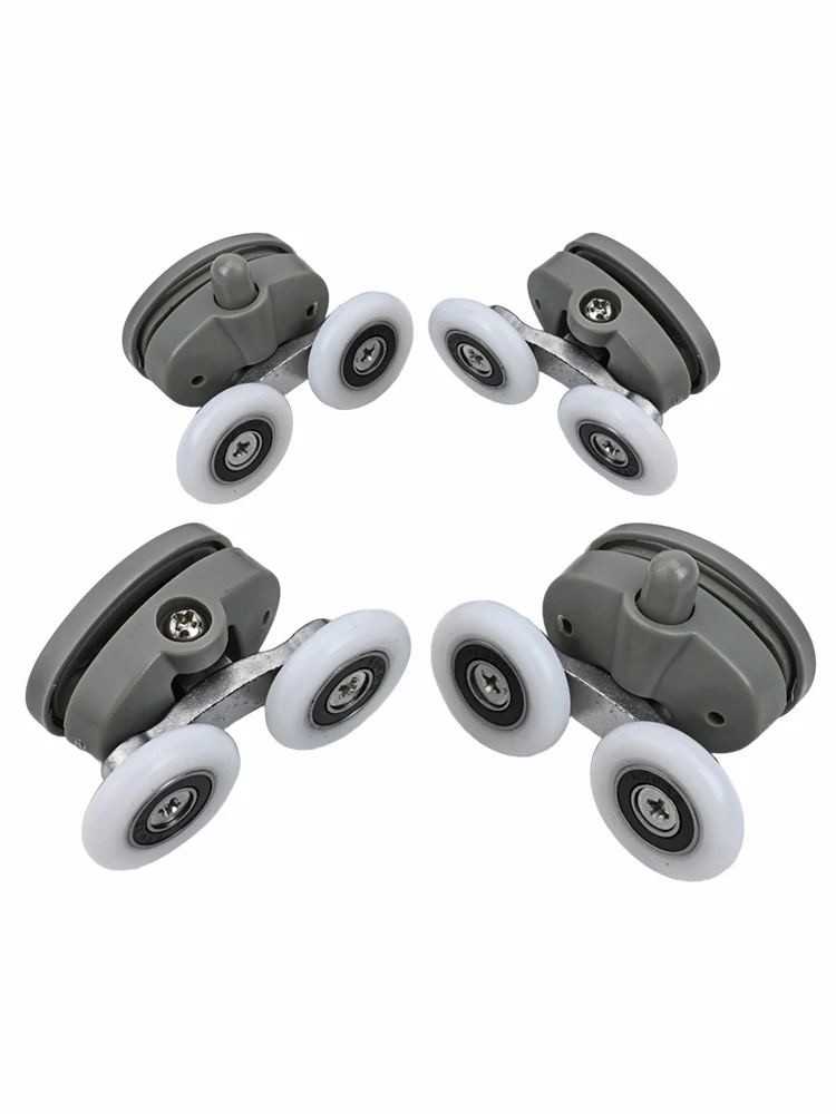 عجلات بكرات علوية وسفلية استبدال أجزاء استبدال باب الدش التوأم 19/23/25/27 مللي متر 4 قطعة 6 مللي متر اكسسوارات الحمام #3