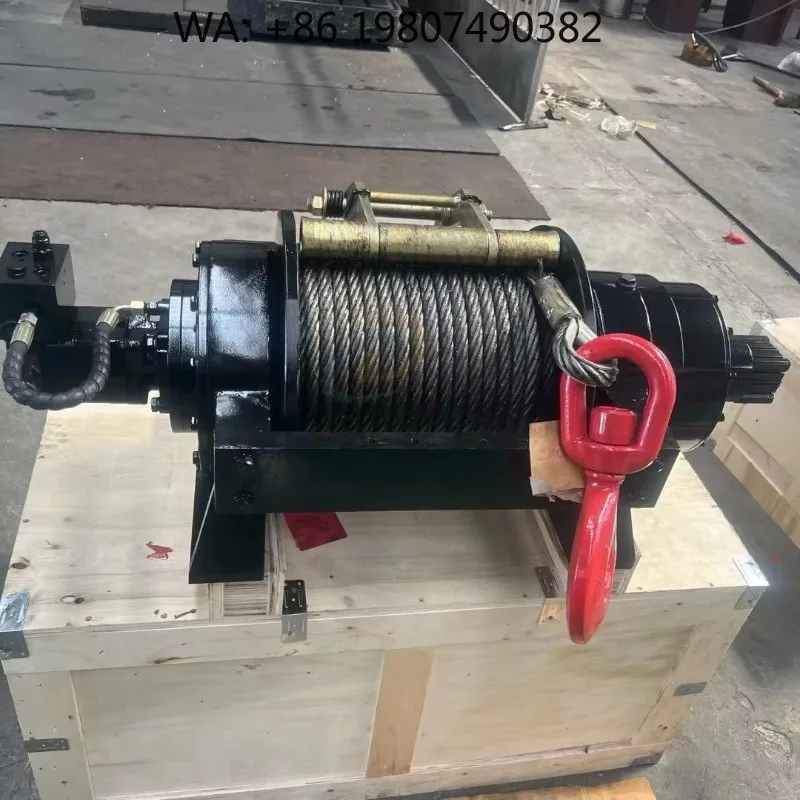 Free Fall Hydraulic Recovery Winch 15 Ton / 33000Lbs, Matched Fairlead Roller for Tilt Tray Flatbed Platform Tow Truck Vehicle R