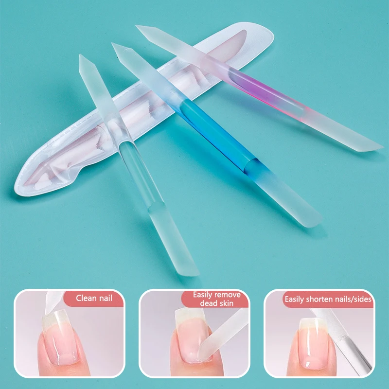 Glass Cuticle Pusher Cuticle Remover Tool Double Sided Cuticle Trimmer Manicure Stick Professional Manicure Tool