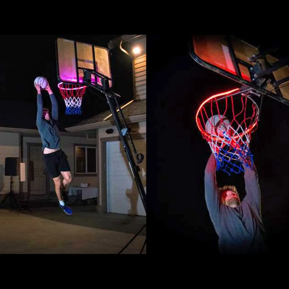 Durable Solar Night Glow Basketball Frame Colorful Light Strip for Outdoor Basketball Training Practice Solar Light Strip