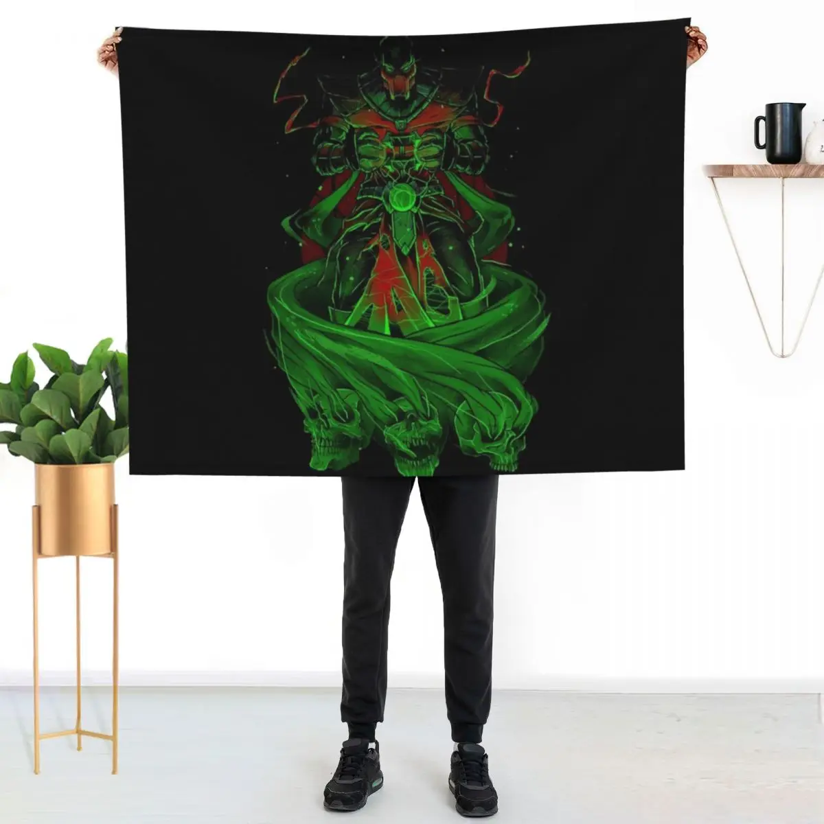 

Mortal Kombat Powerfull Ermac Throw Blanket Cozy Microfiber Throw Blanket for Home Bedroom