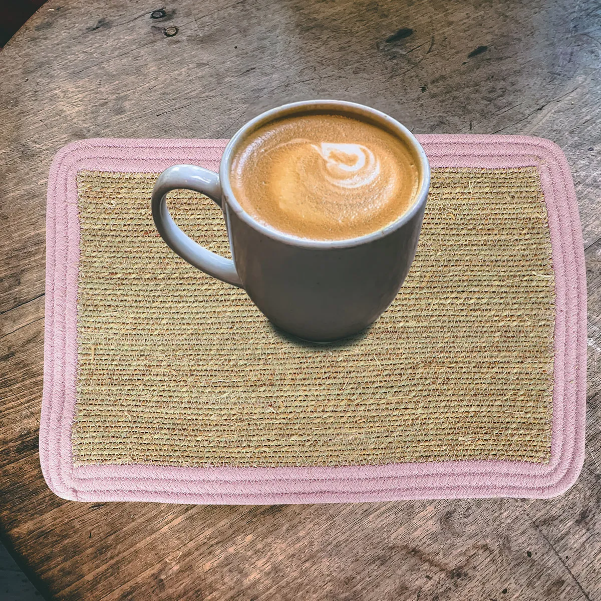 1Pcs Stylish Straw Woven Placemats Non-Slip Heat Insulating Table Mats for Kitchen Dining Room Outdoor Indoor Use Christmas