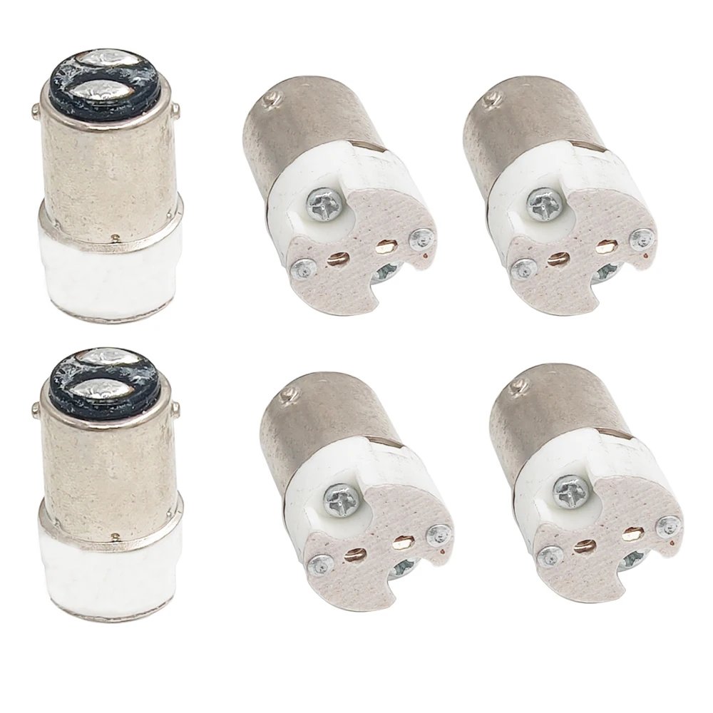 6pcs BA15S To MR16 GU5.3 G4 CFL LED Halogen Lamp Base Light Socket Extender Adapter LampHolder Converter CE Rohs