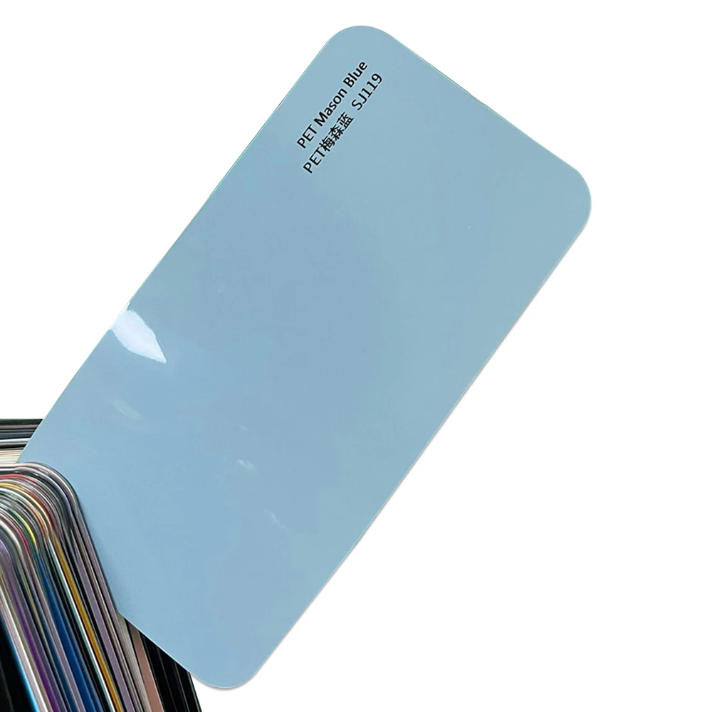 Gloss Mason Blue PET Car Wrap Film - UV Resistant DIY Friendly Automotive Color Change Film for Vehicle Customization