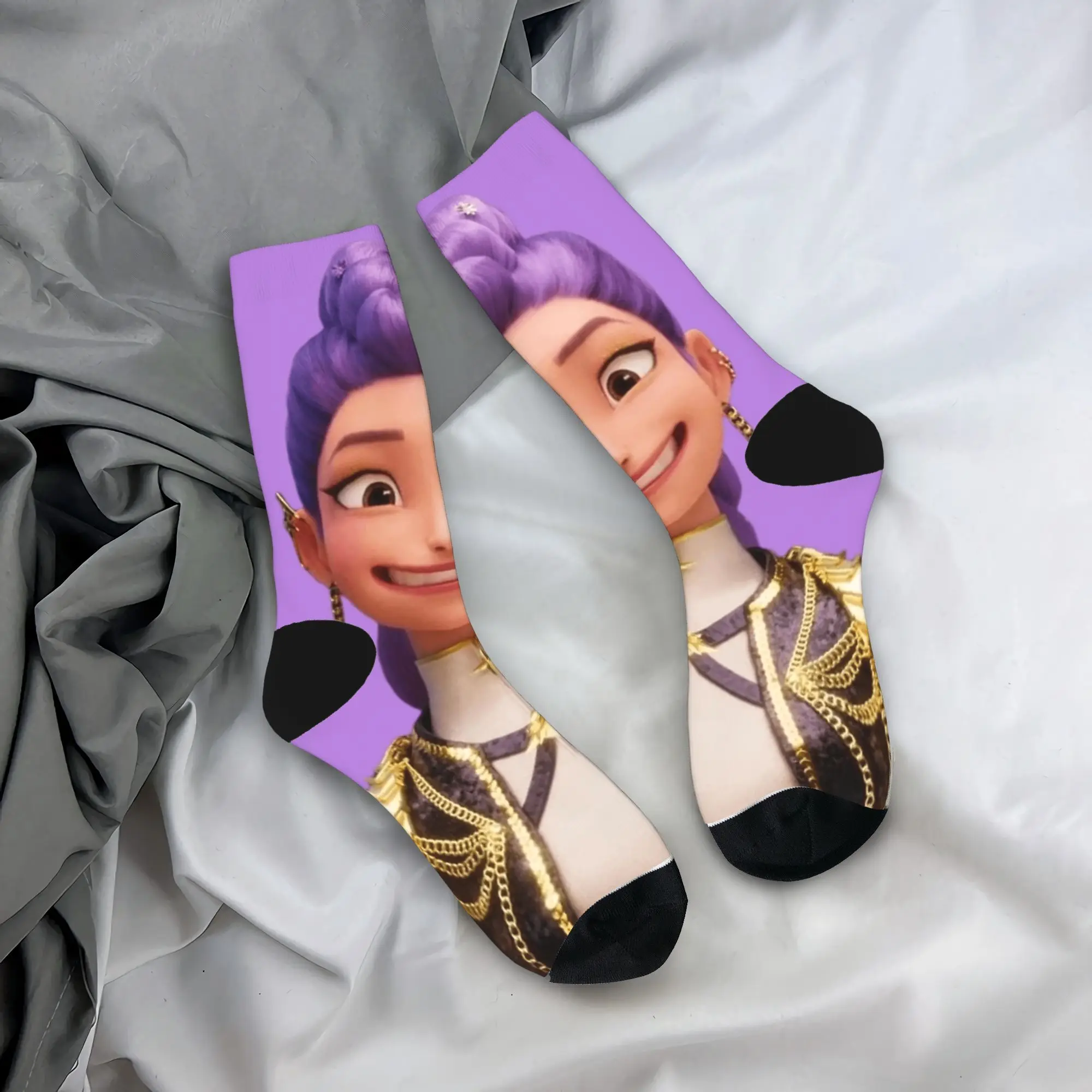 Baby Saja KPop Demon Hunters Chibi Art Calzini Calze antiscivolo Calzini da arrampicata di qualità unisex da uomo Calzini grafici moderni autunnali