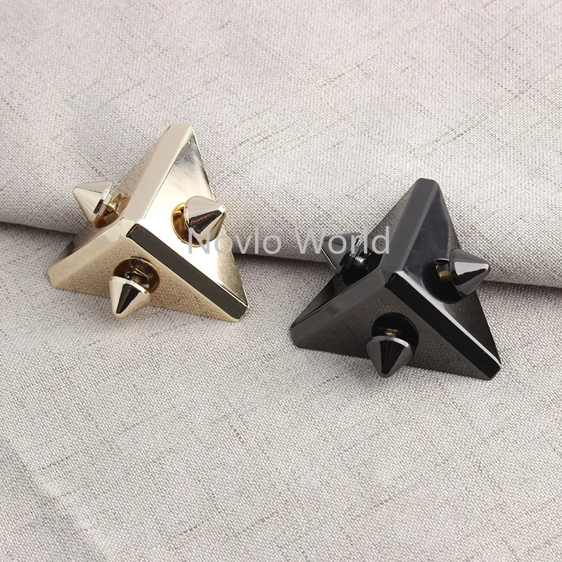 10-50PCS 51x11.5x9MM Light Gold Gun Black Metal Cap Rivets Stud Corner Nail For Leather craft Shoes Bag Belt Clothes Accessories