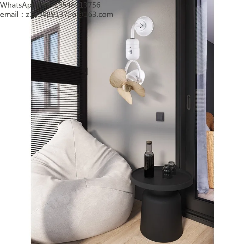 No‑Light Ceiling Fan Wall‑Mount Corner Fan High Airflow For Home Kitchen Bar Aisle Use