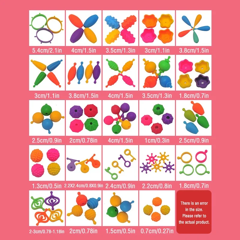 DIY 手作りビーズ子供のおもちゃ多様なコードレスビーズネックレスブレスレット女の子ビーズ材料バッグ子供の教育玩具ギフト