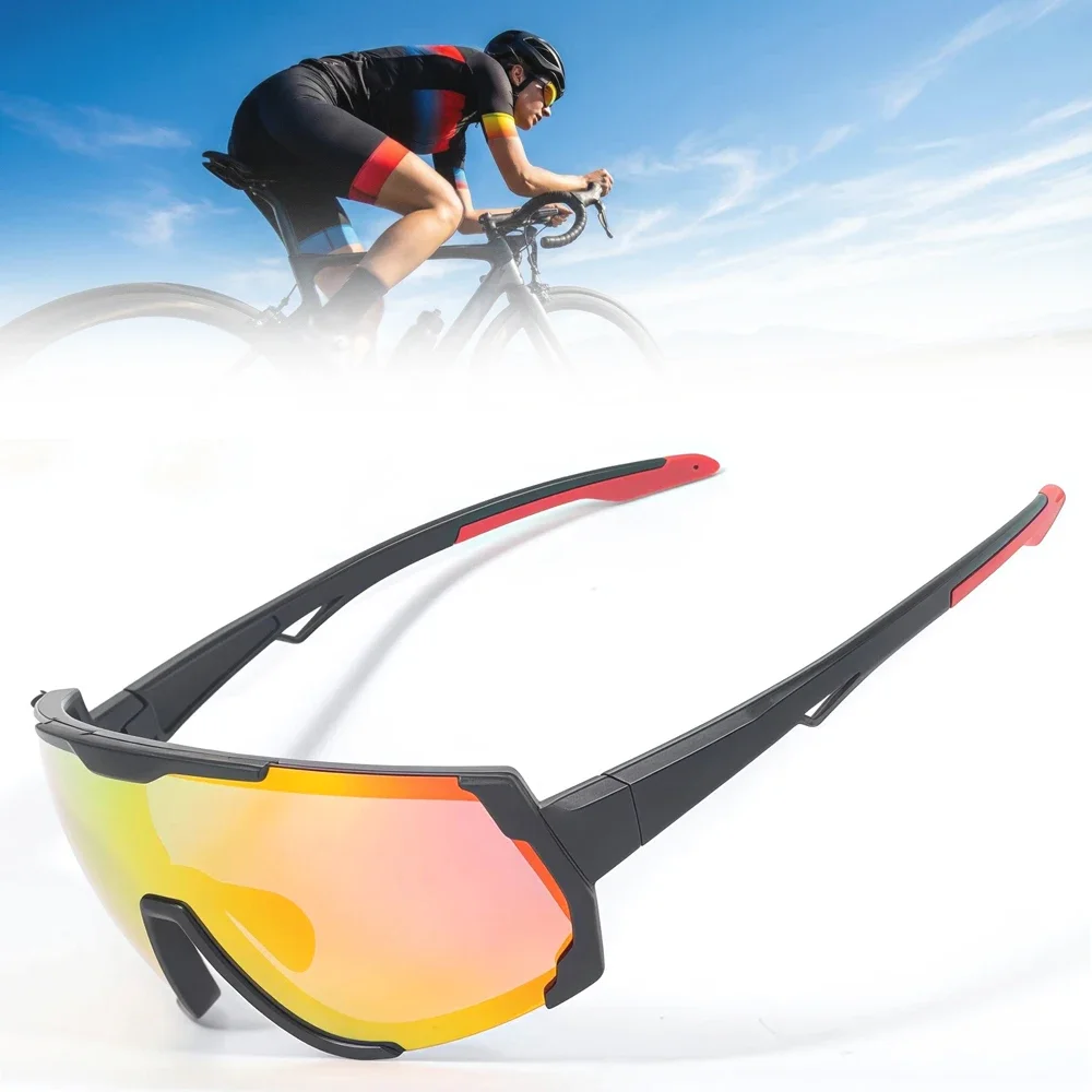 

Cycling Glasses Polarized Sunglasses with 1-Second Magnetic Swap REVO Coated UV400 TR90 Wraparound Eye Shield for Outdoor Sports
