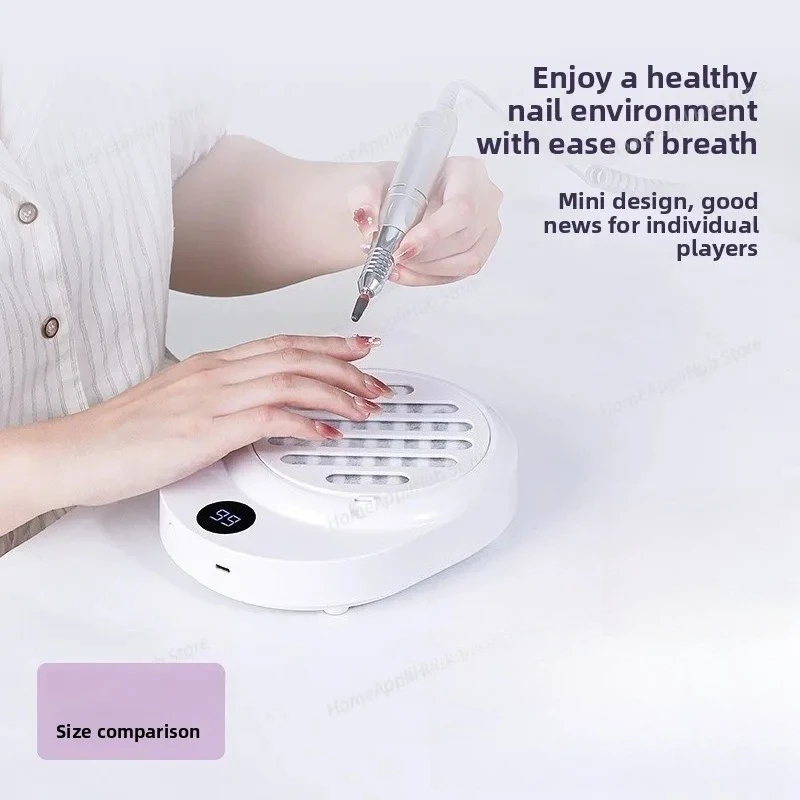Brushless Nail Vacuum Cleaner with Low Noise, High-Power Suction, Nail Dust Collector, Silent Nail Polish Removal Dust Collector