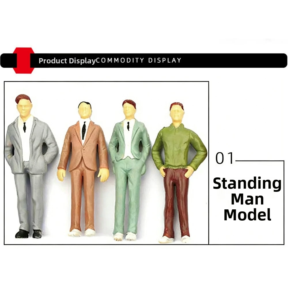 10/50pcs 1:25/1:30/1:300 Scale Model Building People Mixed Color Multistyles Train Scenery Passengers Assorted Poses