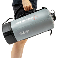 Camping Shower 12L Portable Pressure Camp Shower with Pump 3 Gallon Shower Head & Removable Hose for Trips, Bathing