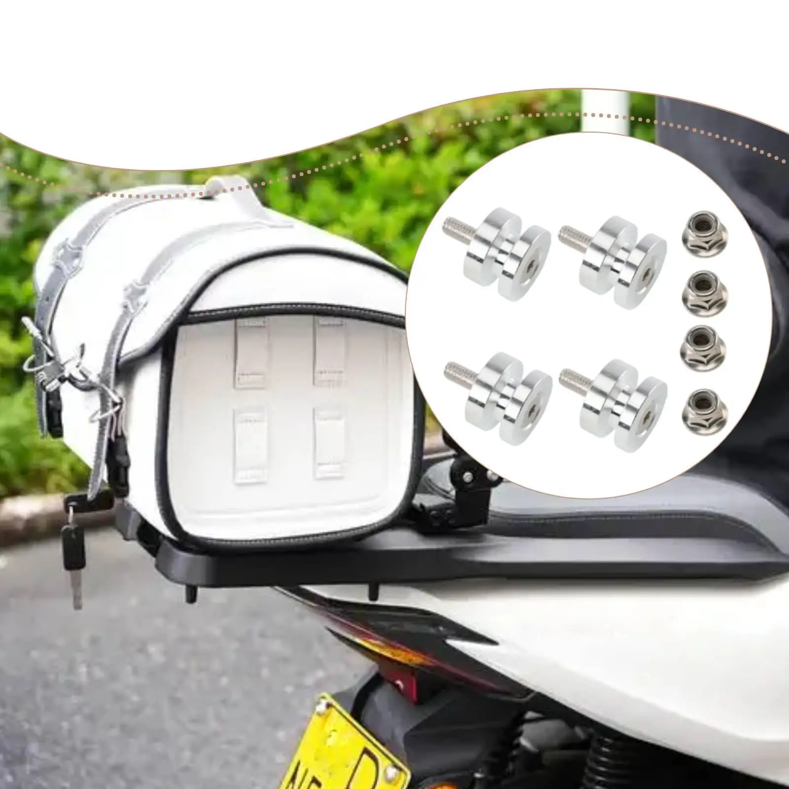 Fastening Motor Tail Bag Mount Kit Precision Crafted Aluminum Accessory for Motorcycle Luggage Box Organizer
