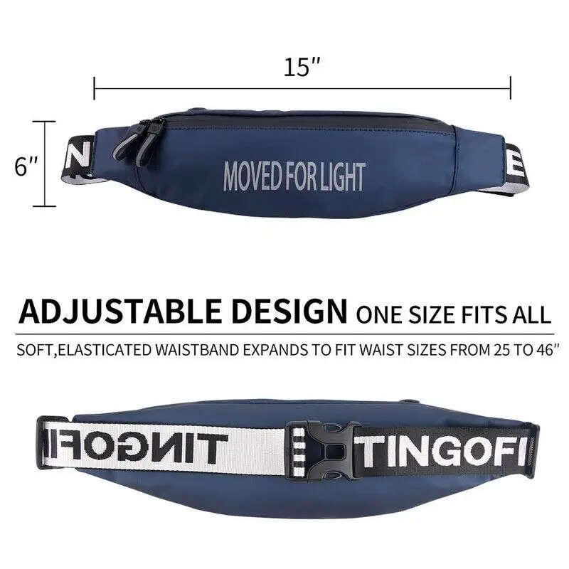 Waterdichte Outdoor Sport Belt Bag Fashion Reflecteren Licht Multicolor Taille Packs Rijden Mobiele Telefoon Lopende Zak Taille Verpakking