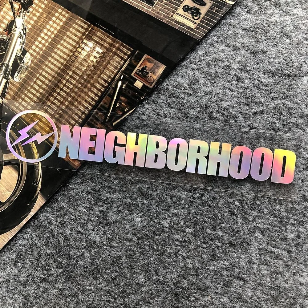 JDM Decorative Stickers  "NEIGHBORHOOD " Reflective Decal Car Body Stickers Helmet Laptop Scratch Cover Sticker image 2