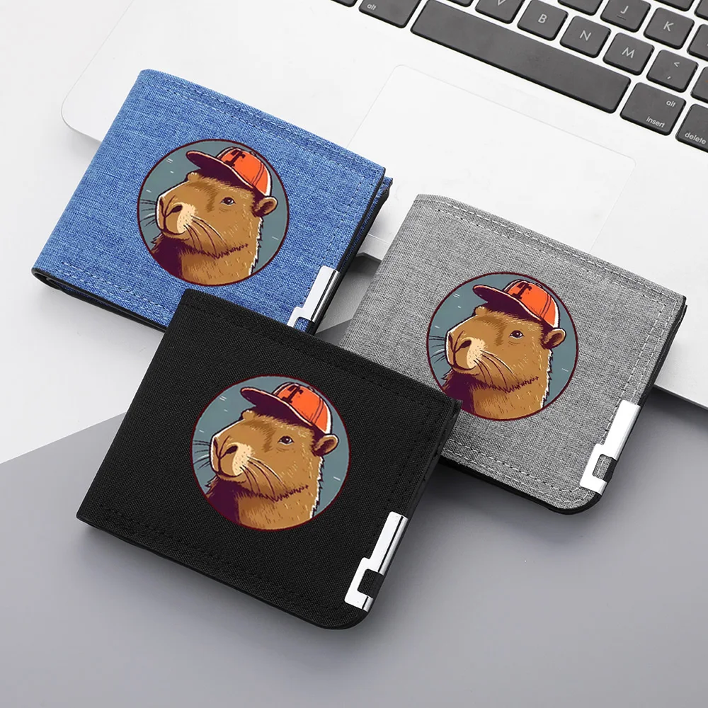 

Canvas Wallet Men's Anime Short Folding Cartoon Boy Wallet Card Holder Zipper Coin Wallet Boy Birthday Gift