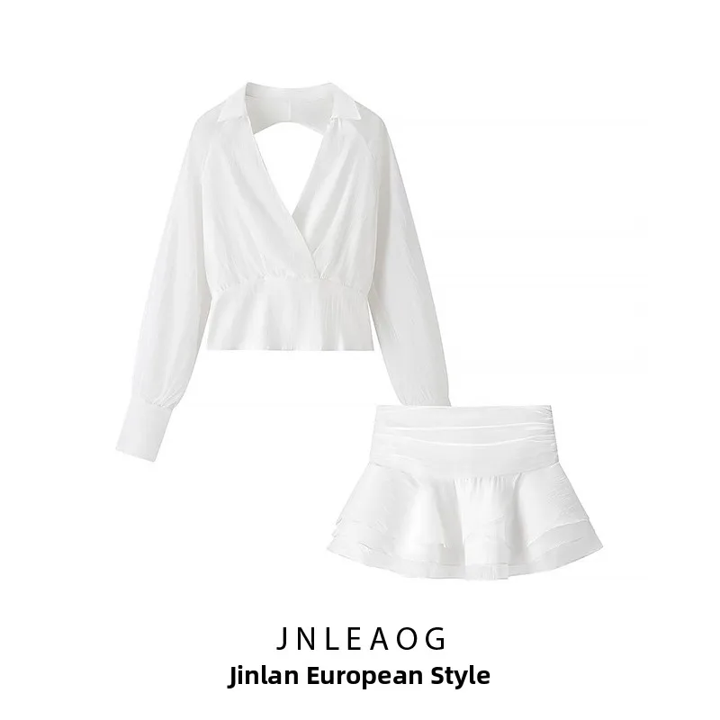 JNLEAOG – ensemble deux pièces jupe irt et f, Sexy, nouveau Design Faion, vêtements pour femmes, en Fiber de Polyester, pour les déplacements