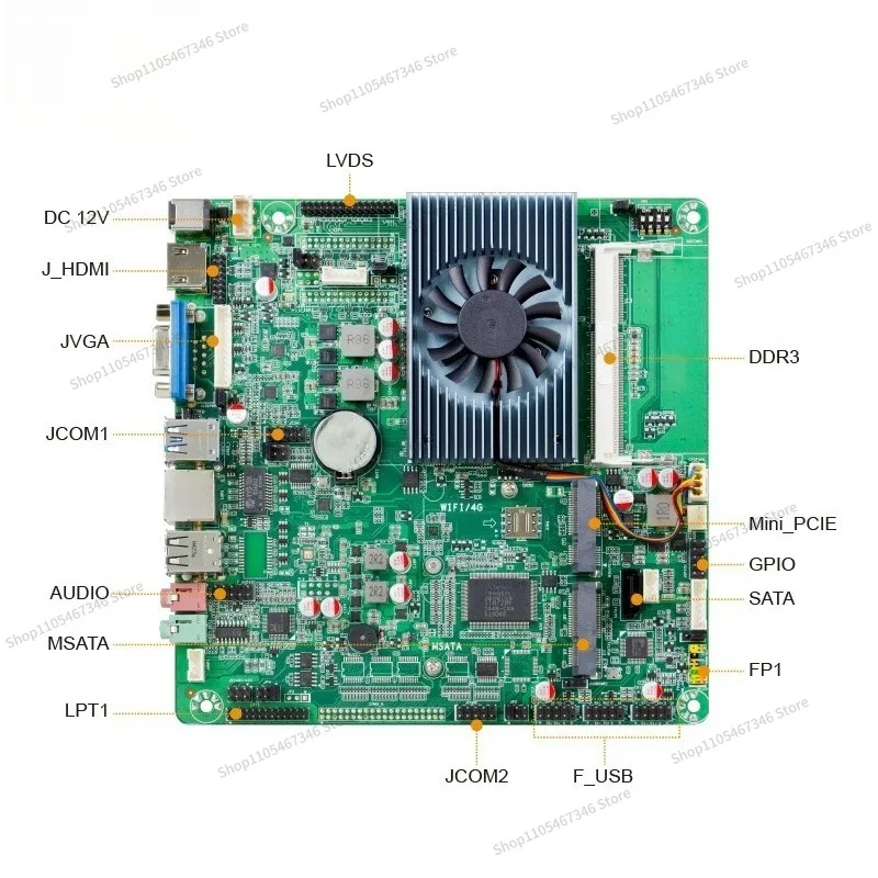 For Industrial Control Main Board 45U Single Network 2 Strings Mini ITX Dual EDP/LVDS All-in-one Industrial Computer