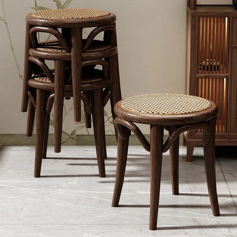 

Retro Light Luxury Home Furniture Dining Stool Living Room Chinese Small Bench Porch Shoe Stool Guzheng Piano Seat