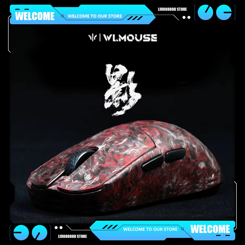 Wanling Wlmouse Ying Carbon Fiber Mouse Forged Carbon Gaming Mouse 2.4G Wireless Bluetooth PAW3950HS 8K Custom PC E-sports Gifts