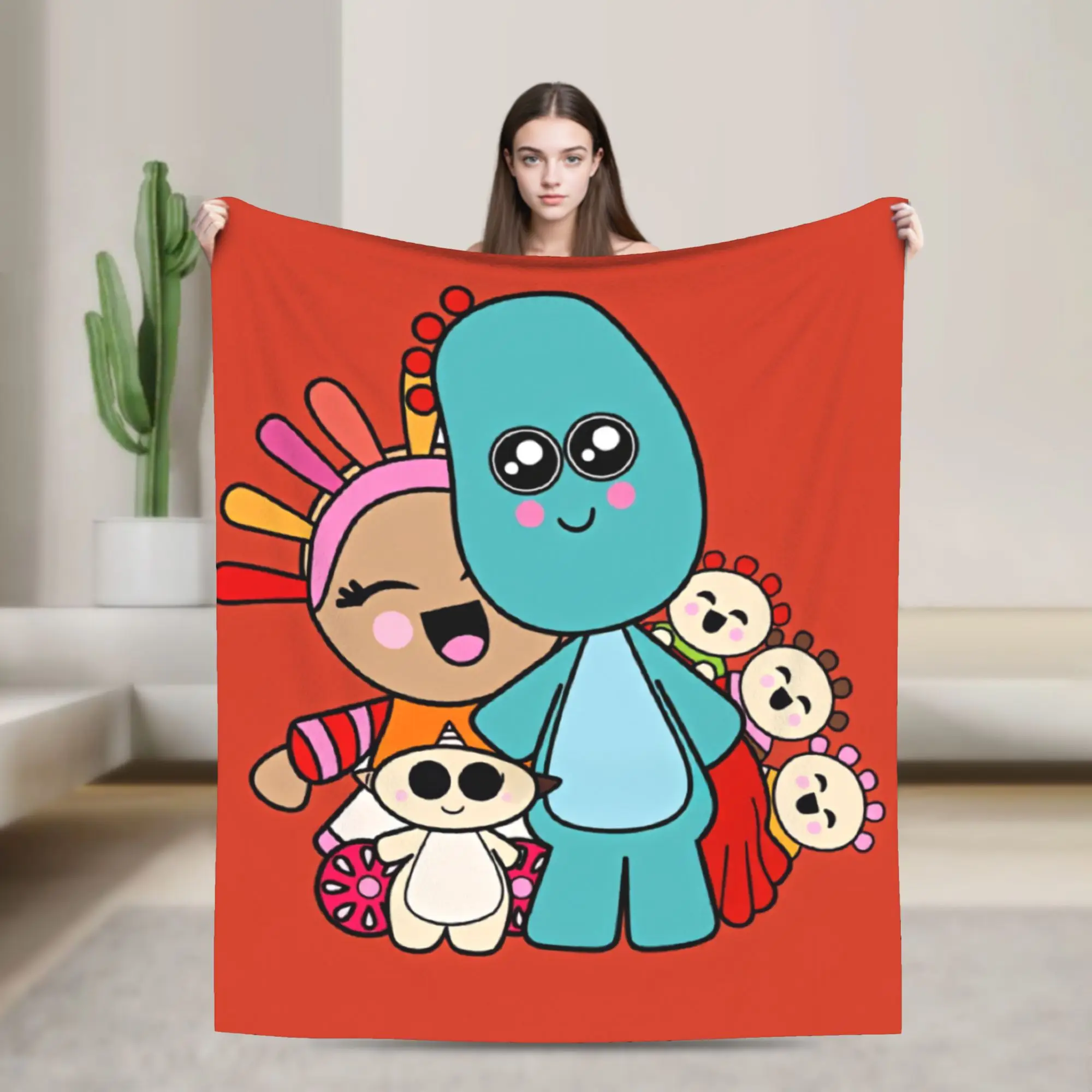 The Pinky ponk zeppelin In the night garden Blanket Warm Soft Plush Throw Blanket For Outdoor Picnic Flannel Bedspread Bed Cover