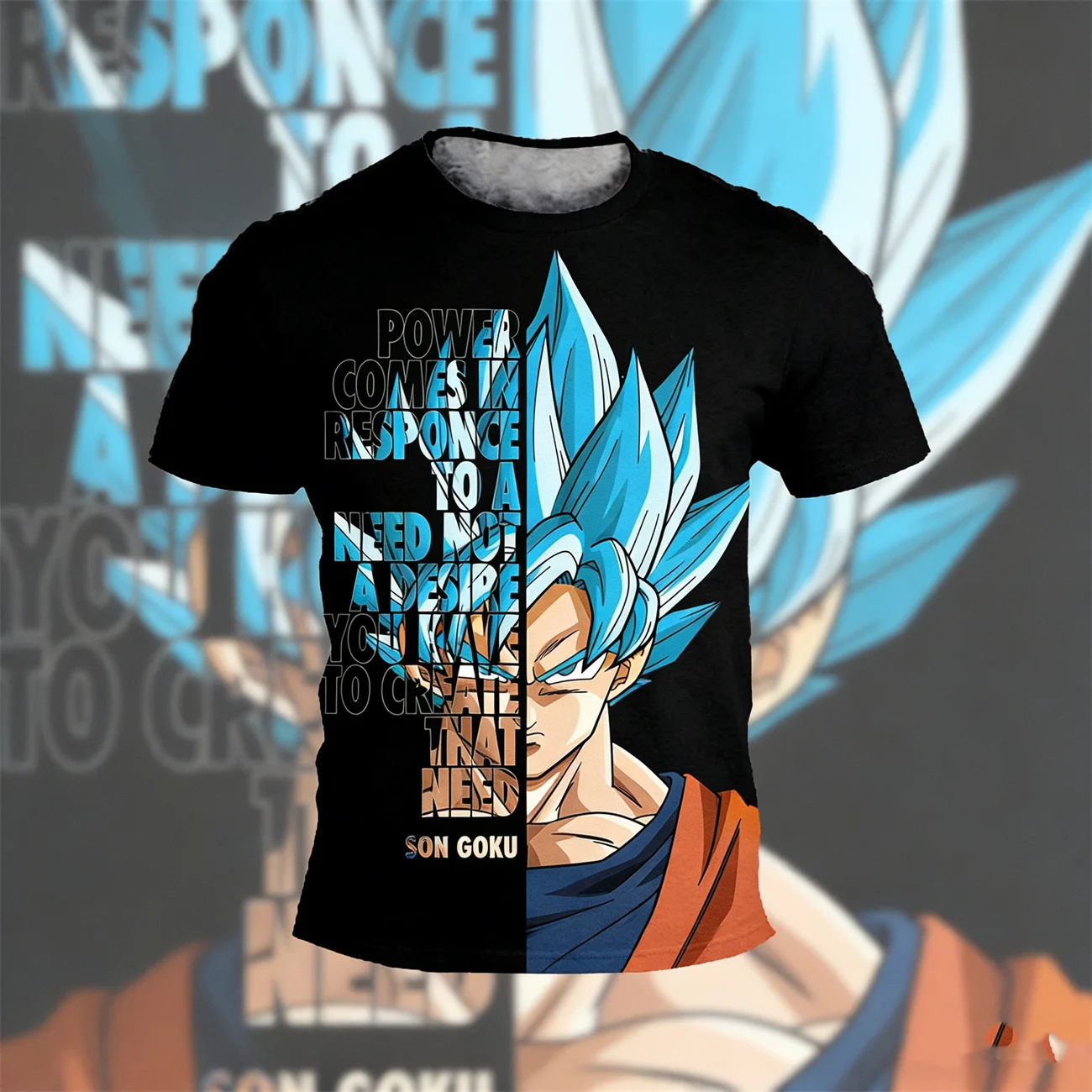 

Dragon Ball T Shirt clothes for man Anime Figures Son Goku Super Saiyan T-shirt men Children's clothing Summer Woman clothing
