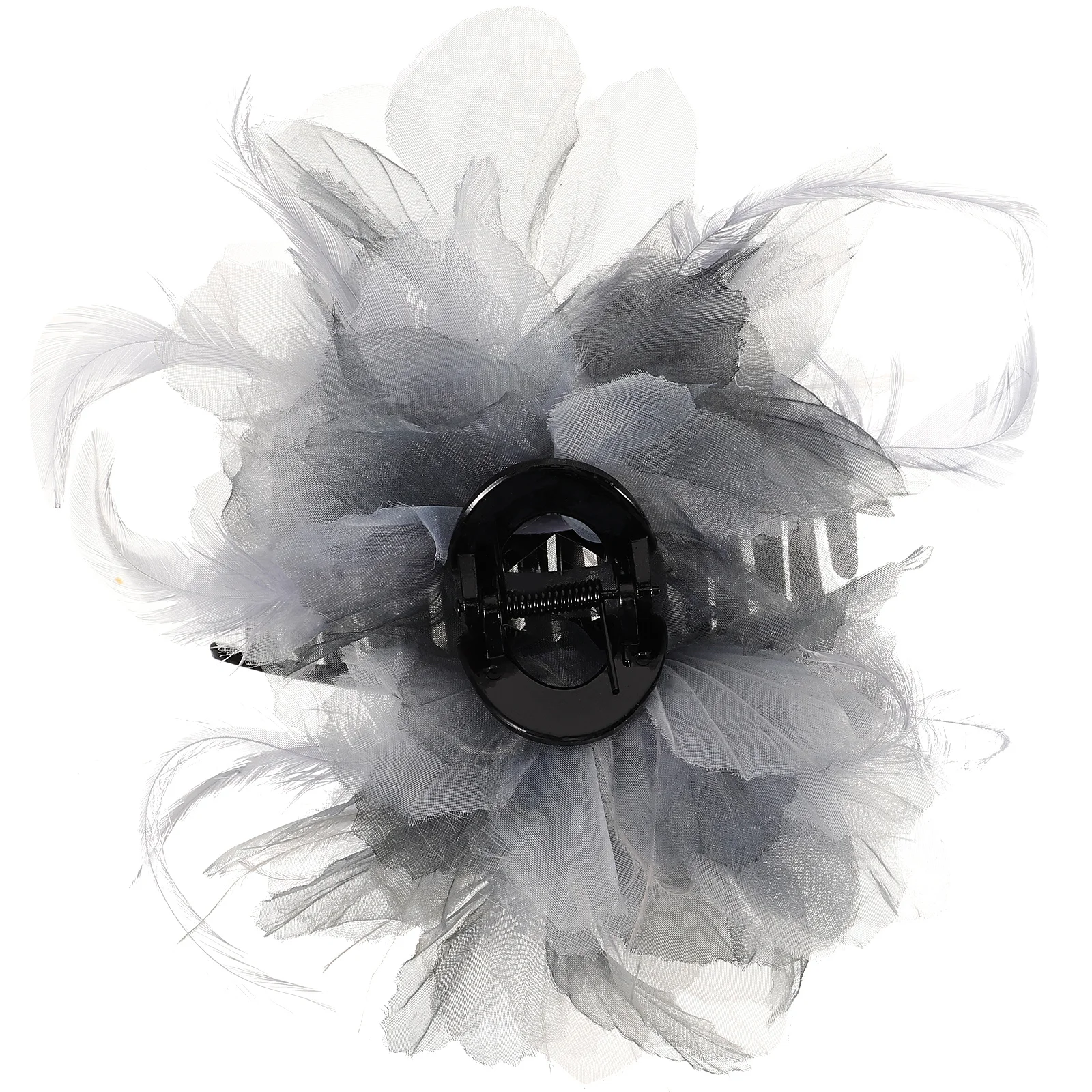 

Flower Hairpin Metal Clips Women Girls Grey Large Spring Hair Accessories Bridal Prom Wedding Party Everyday