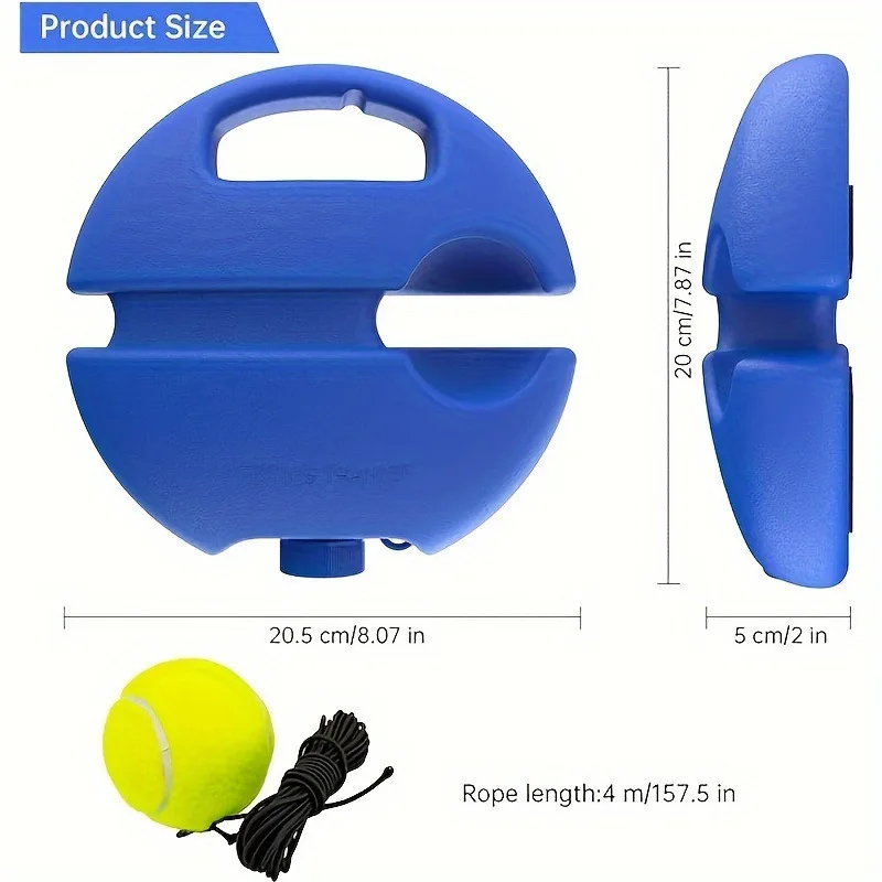 Tennis Training Machine Single-Person Base Training Durable Grind High Elasticity Tennis Rope Adult Training