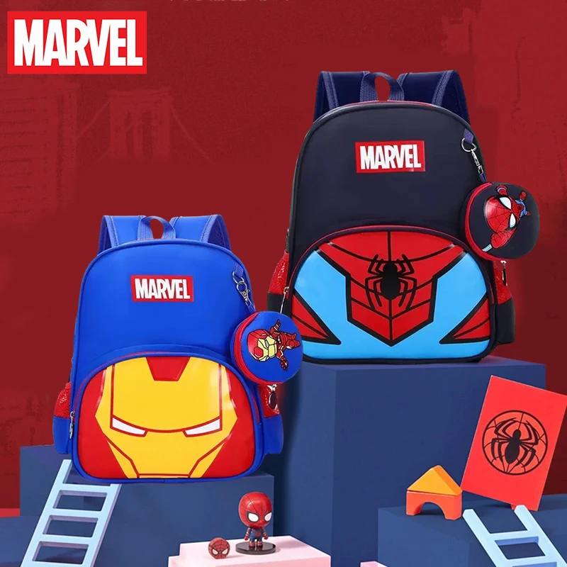 Spiderman Backpacks Super Heroes Student School Bag Cartoon 3d Stereo Kindergarten Backpack Children\'s Travel Children\'s Gift