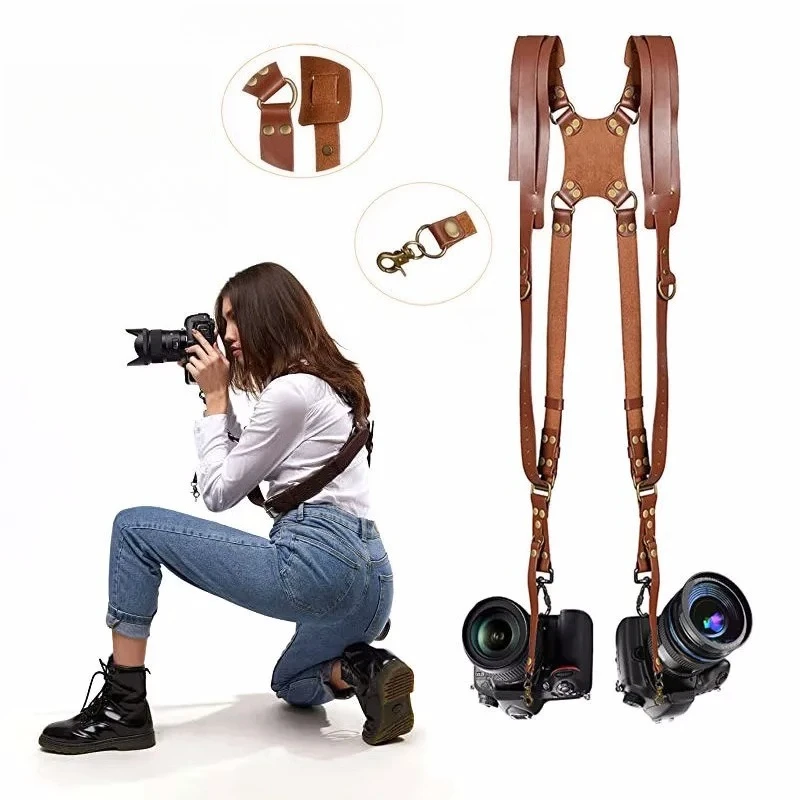 Leather Single Shoulder Adjustable Camera Shoulder Strap, Digital Accessories, Digital SLR Camera Shoulder Strap, Universal