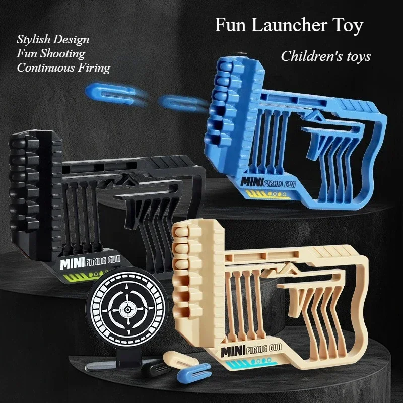 Kids Toy Gun Shooting Game Playset Includes 1 Target 8 Safe Plastic Bullets Press Launch Play Educational Gift for Boys