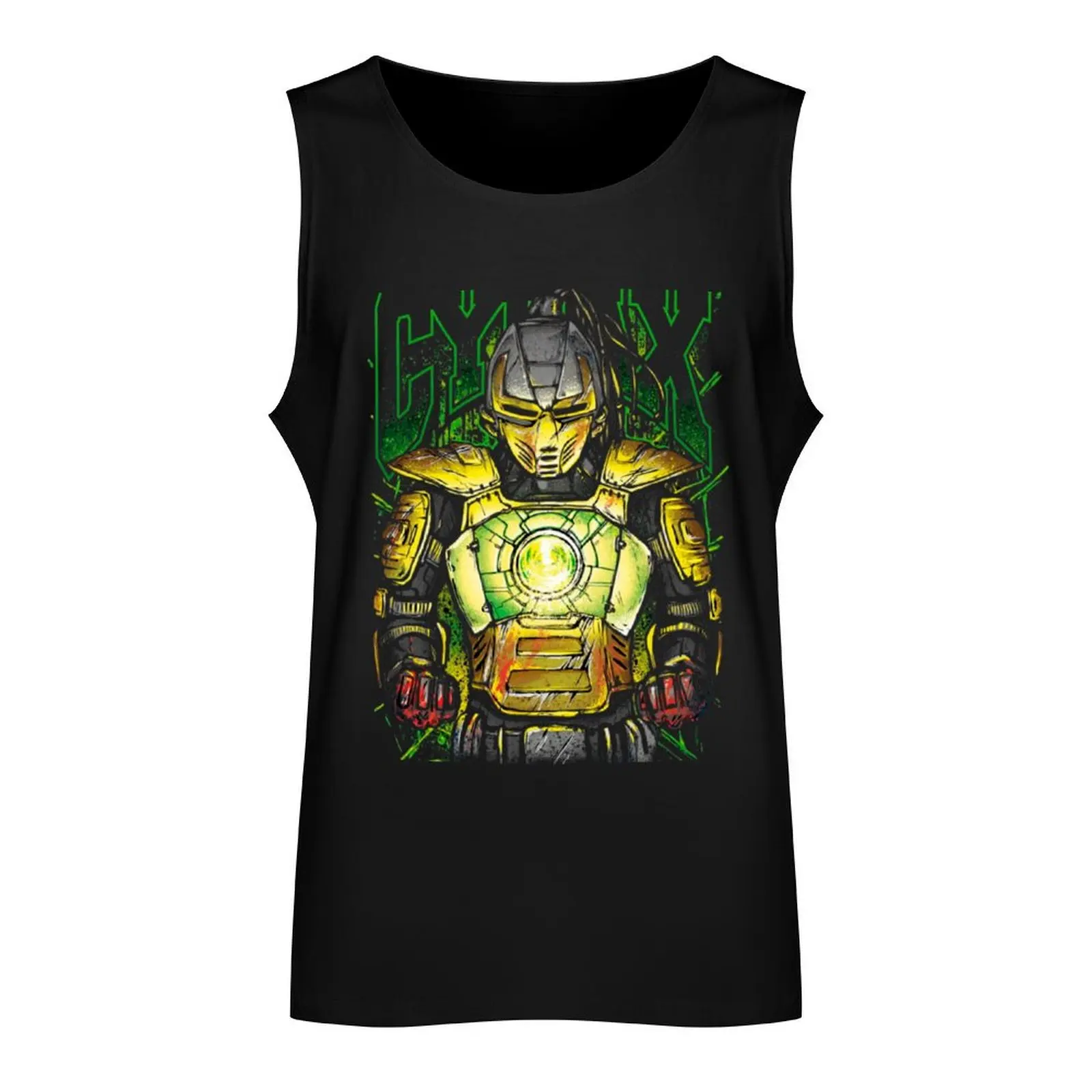 Mortal Kombat Cyrax Tank Top Gym T-shirts for men fitness