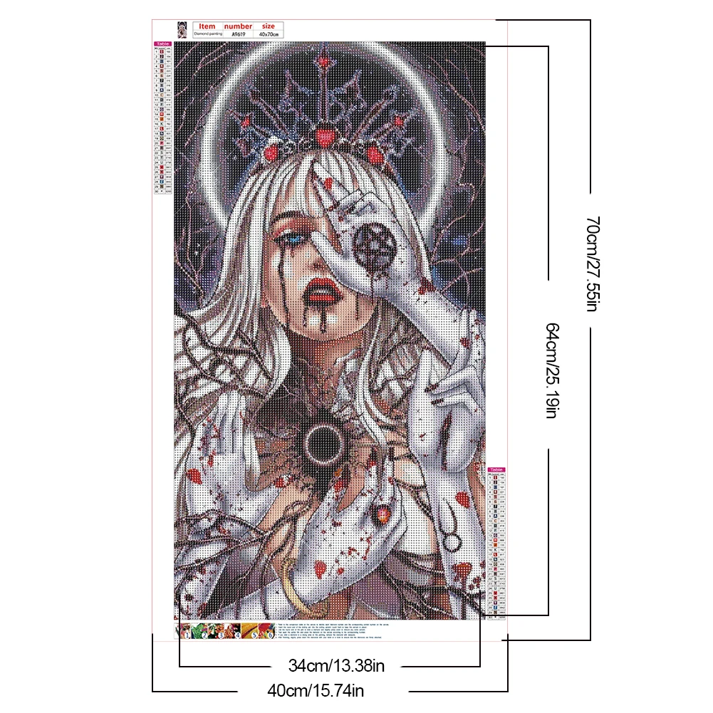 5D fai da te trapano rotondo completo pittura diamante ragazza kit decorazioni per la casa arte artigianale 40x70 cm pittura diamante decorazione della casa regalo di capodanno