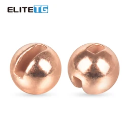 Elite-Cuentas ranuradas de tungsteno TG, Material para moscas, ninfas, trucha, perca, pesca con mosca, 3,8-6,4mm, 50 piezas/5 colores